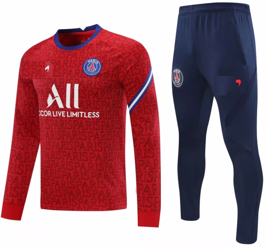 Kit treinamento PSG 2020 2021 Vermelho